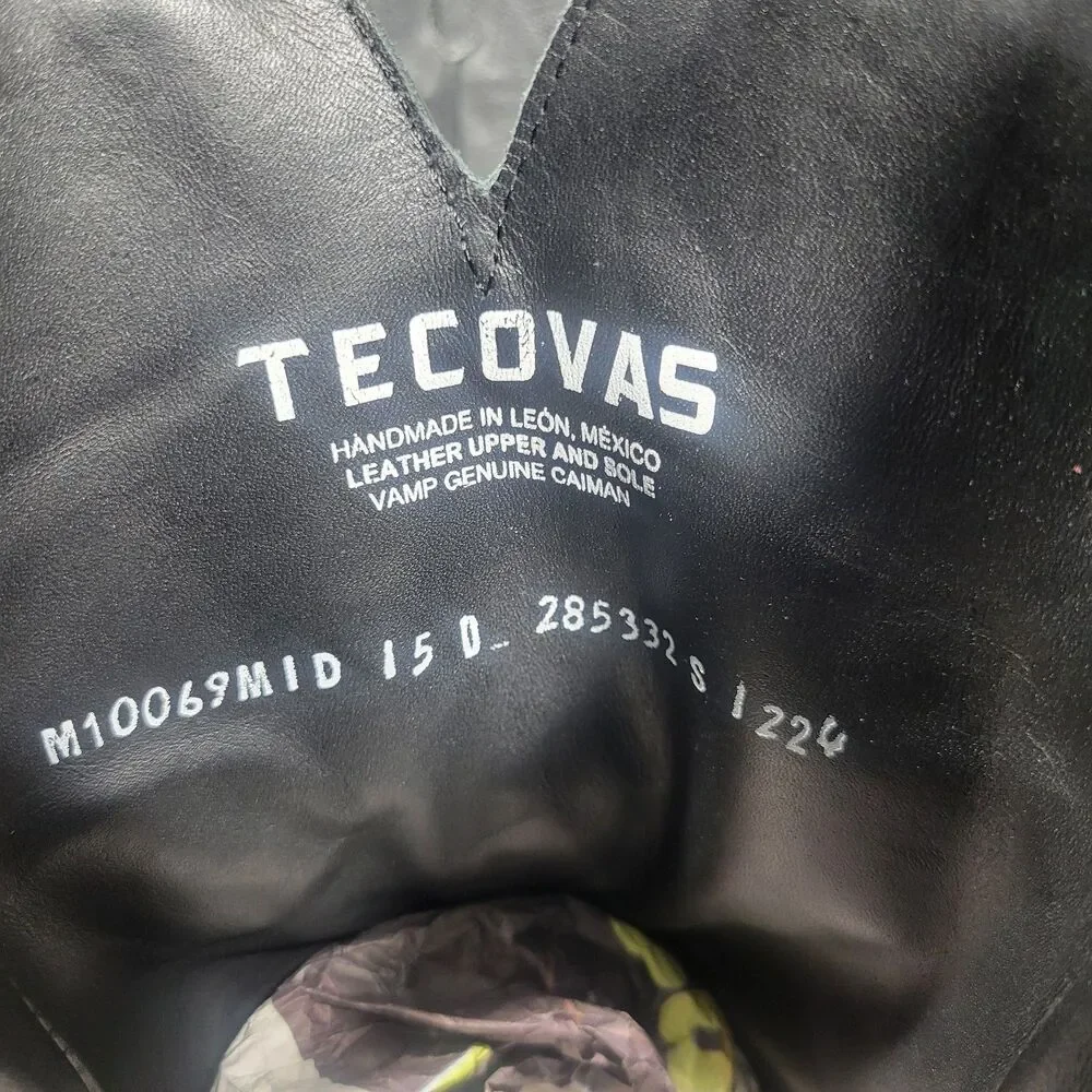 Tecovas The William Men's US Size 15D Midnight Caiman Cowboy Boots